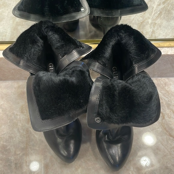 BLACK LEATHER FUR BOOTS! Multi Functional! Leather Fur options! Size:6.5 - Picture 8 of 16